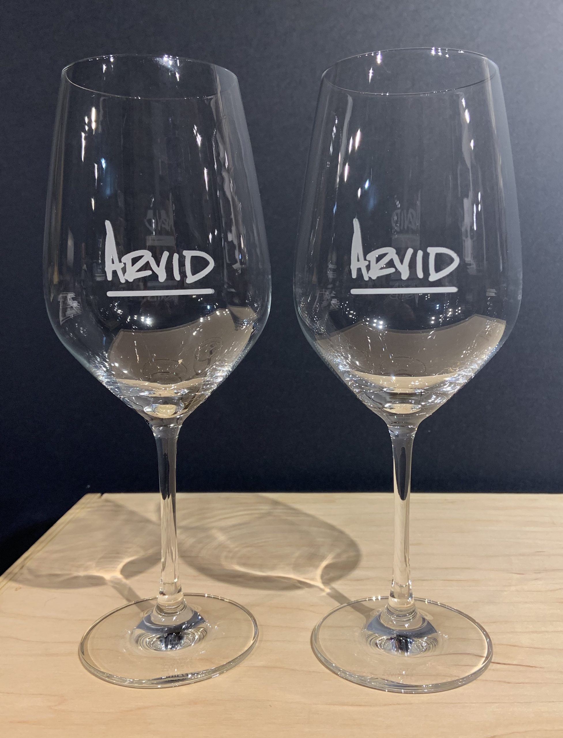 Arvid Logo Wine Glasses (6) • Thomas Arvid Wine Paintings